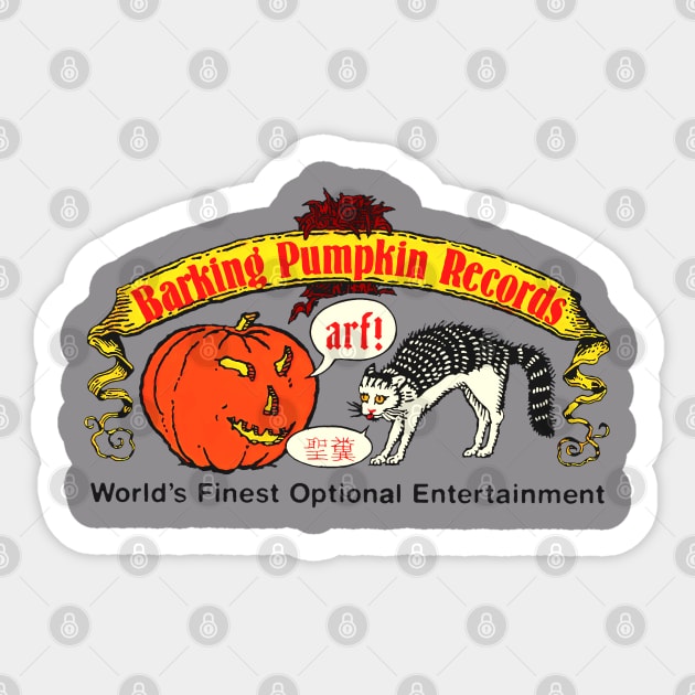 Vintage Barking Pumpkin Records Sticker by HARDER.CO